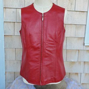 Draper's and Damon's Red Leather Vest